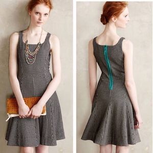 Bordeaux Anthropologie Tanith Skater Swing Sleeveless Dress Size Medium.